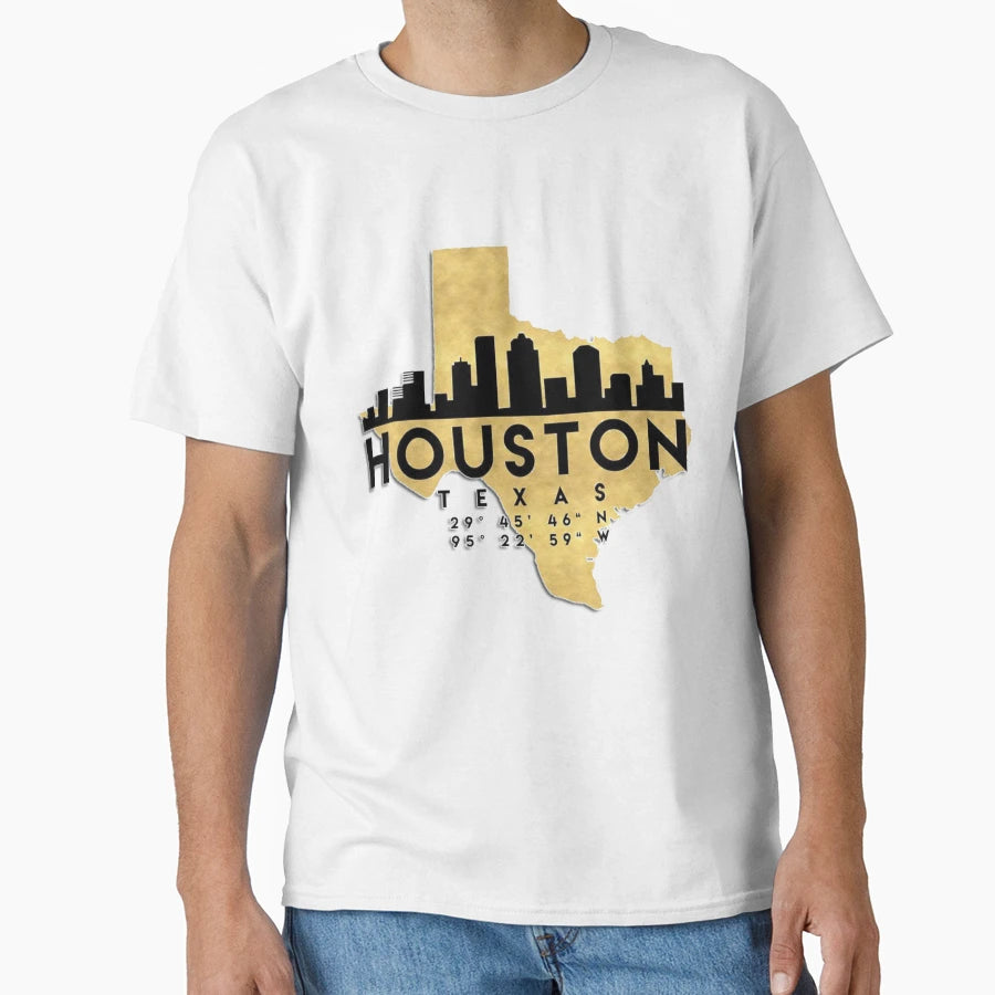 Houston Skyline Texas T-Shirt - Casual Everyday Wear Unisex - T-Shirt, Sweatshirt, Hoodie