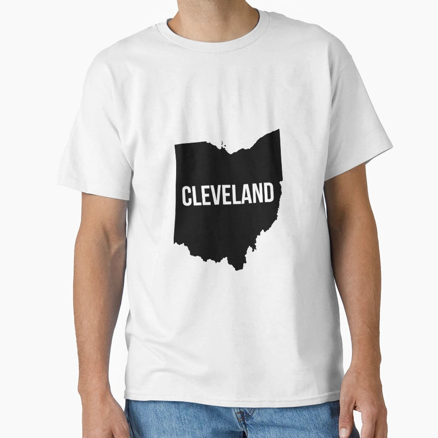 Cleveland Ohio Silhouette T-Shirt - Minimalist Print for Adults - T-Shirt, Sweatshirt, Hoodie