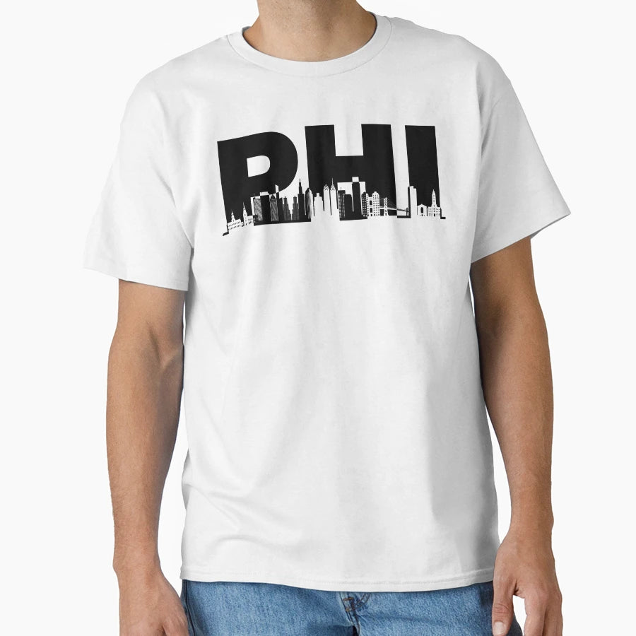 Philadelphia Phi Landmark Skyline T-Shirt - Minimalist Print Unisex - T-Shirt, Sweatshirt, Hoodie