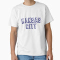 Comic Kansas City Block Navy T-Shirt - Graphic Print for Adults - T-Shirt, Sweatshirt, Hoodie