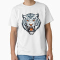 Menacing White Tiger T-Shirt - Fun Novelty Design Men Women - T-Shirt, Sweatshirt, Hoodie