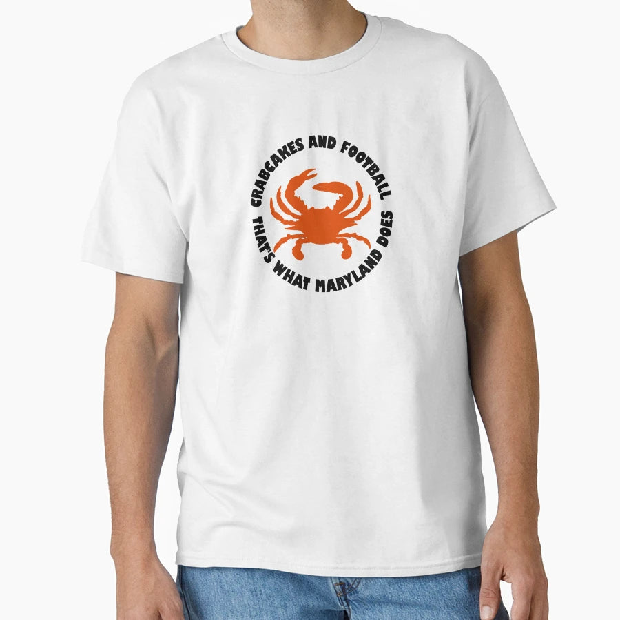 Crabcakes And Football Thats What T-Shirt - Aesthetic Graphic for Adults - T-Shirt, Sweatshirt, Hoodie