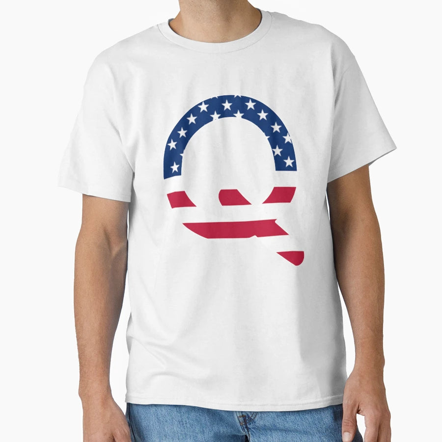 Letter Q Capital Alphabet American T-Shirt - Custom Art Print Men Women - T-Shirt, Sweatshirt, Hoodie