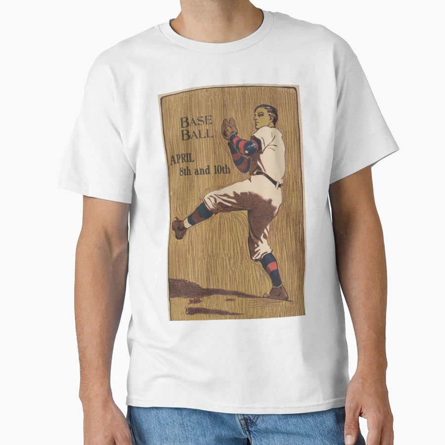 Baseball Pitcher Illustration 1905 T-Shirt - Graphic Print for Adults - T-Shirt, Sweatshirt, Hoodie