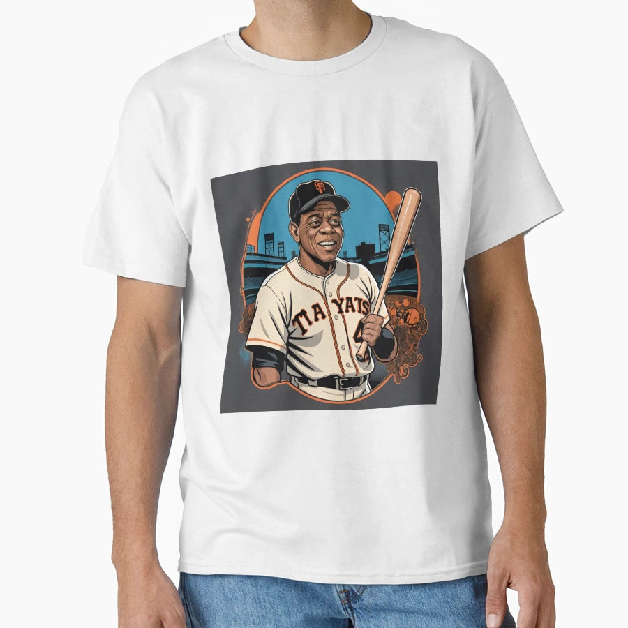 Willie Mays Legendary Baseball Icon T-Shirt - Trendy Graphic for Adults - T-Shirt, Sweatshirt, Hoodie