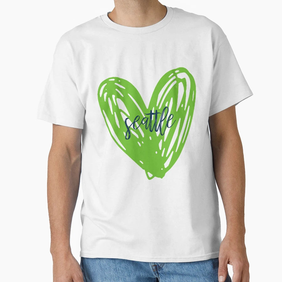 Seattle Heart 2 T-Shirt - Unique Graphic Men Women - T-Shirt, Sweatshirt, Hoodie