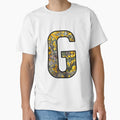 Letter G Monogram Yellow Flower T-Shirt - Streetwear Style for Adults - T-Shirt, Sweatshirt, Hoodie