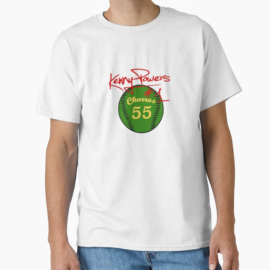 Kenny Powers Charros 55 Baseball T-Shirt - Trendy Graphic Unisex - T-Shirt, Sweatshirt, Hoodie