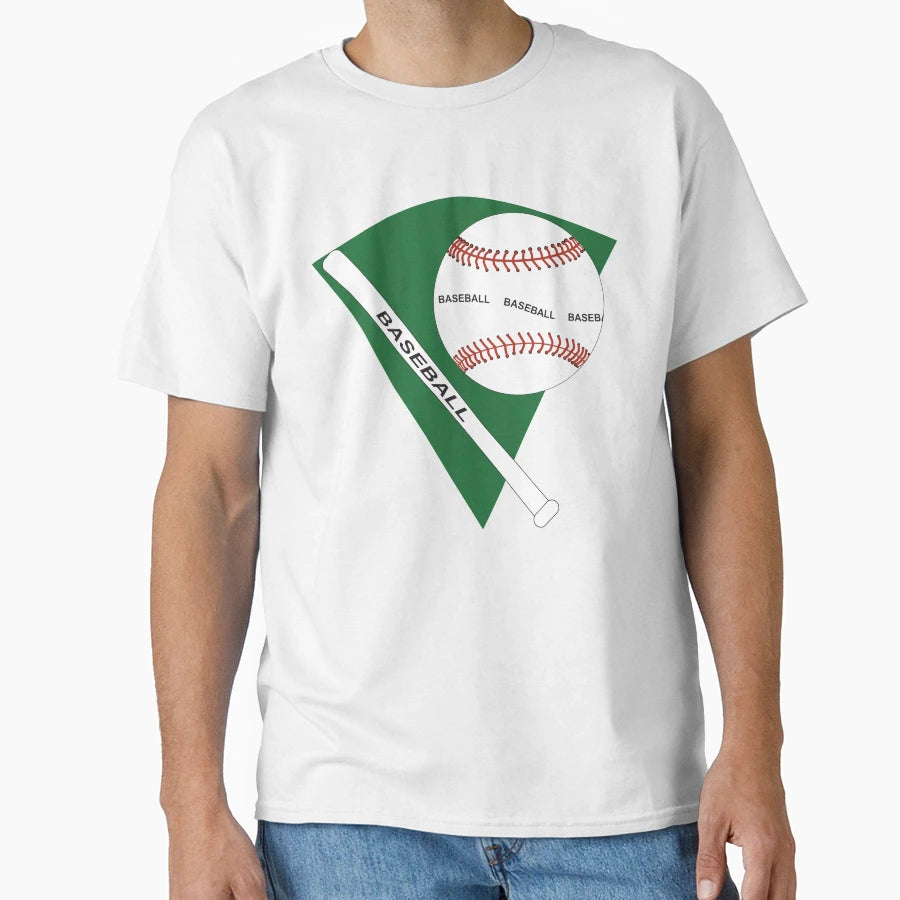 Baseball Ball And Bat T-Shirt - Aesthetic Graphic for Adults - T-Shirt, Sweatshirt, Hoodie