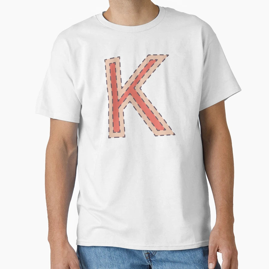 K Illustrated Alphabet Letter T-Shirt - Casual Everyday Wear Men Women - T-Shirt, Sweatshirt, Hoodie