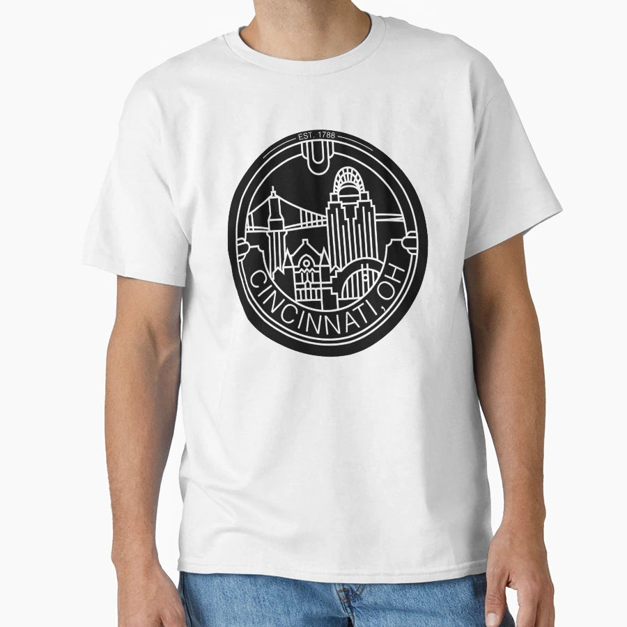 Cincinnati Ohio T-Shirt - Fun Novelty Design for Adults - T-Shirt, Sweatshirt, Hoodie