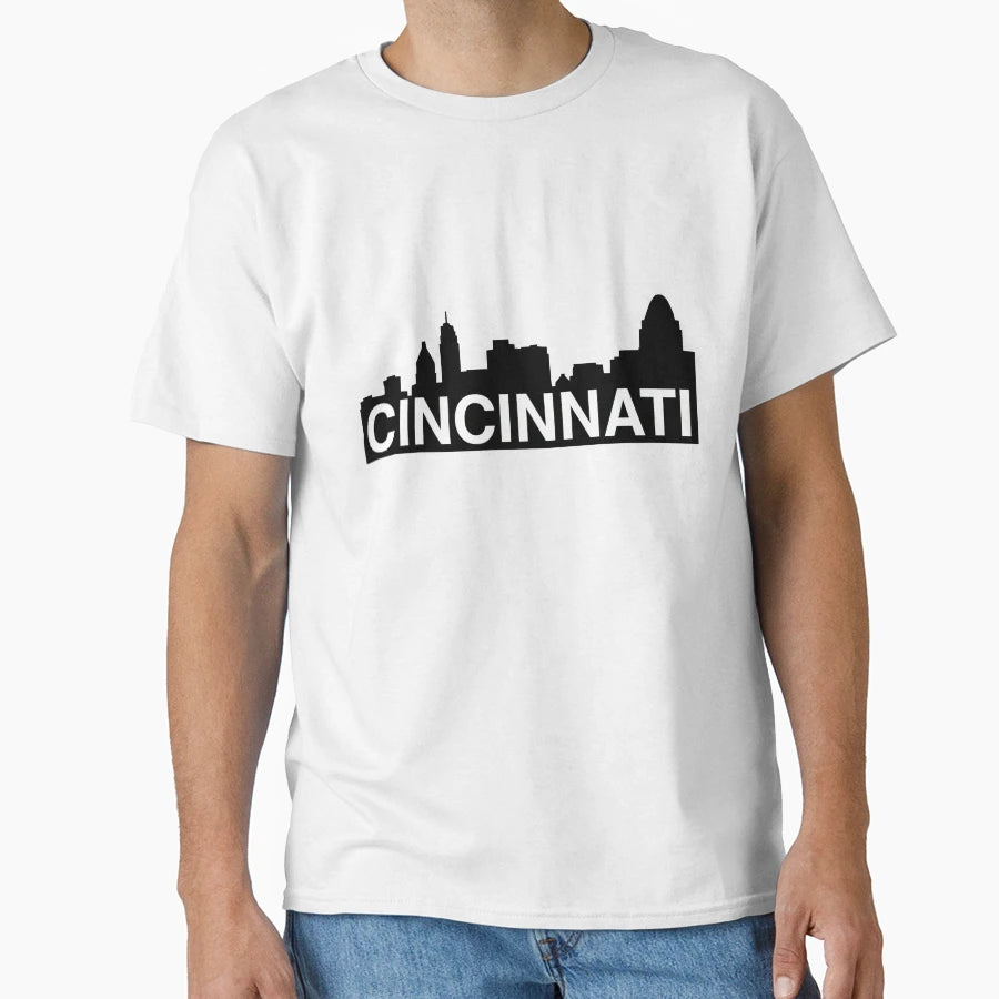 City Cincinnati Ohio Skyline T-Shirt - Casual Everyday Wear Men Women - T-Shirt, Sweatshirt, Hoodie