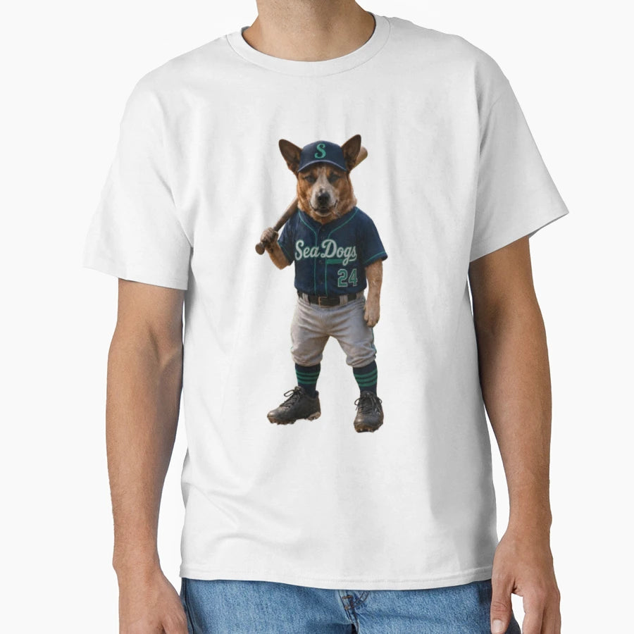 Cash Seadogs Baseball Player Dog T-Shirt - Streetwear Style for Adults - T-Shirt, Sweatshirt, Hoodie
