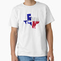 Texas Typographic Map Flag T-Shirt - Streetwear Style for Adults - T-Shirt, Sweatshirt, Hoodie