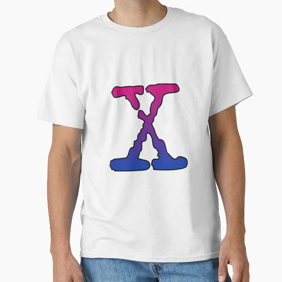 X Files Logo Bi Pride Colours T-Shirt - Unique Graphic Men Women - T-Shirt, Sweatshirt, Hoodie