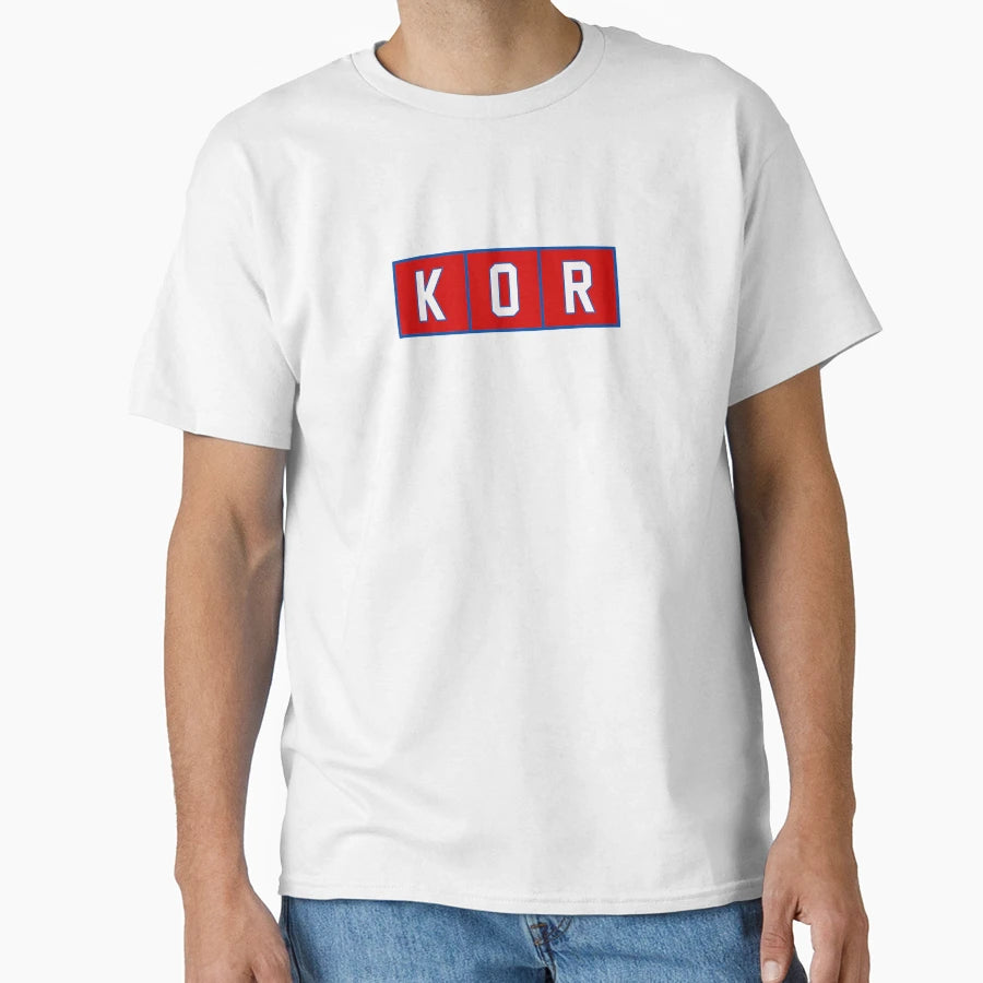 Kor South Korea Trigram Tiles White T-Shirt - Graphic Print for Adults - T-Shirt, Sweatshirt, Hoodie
