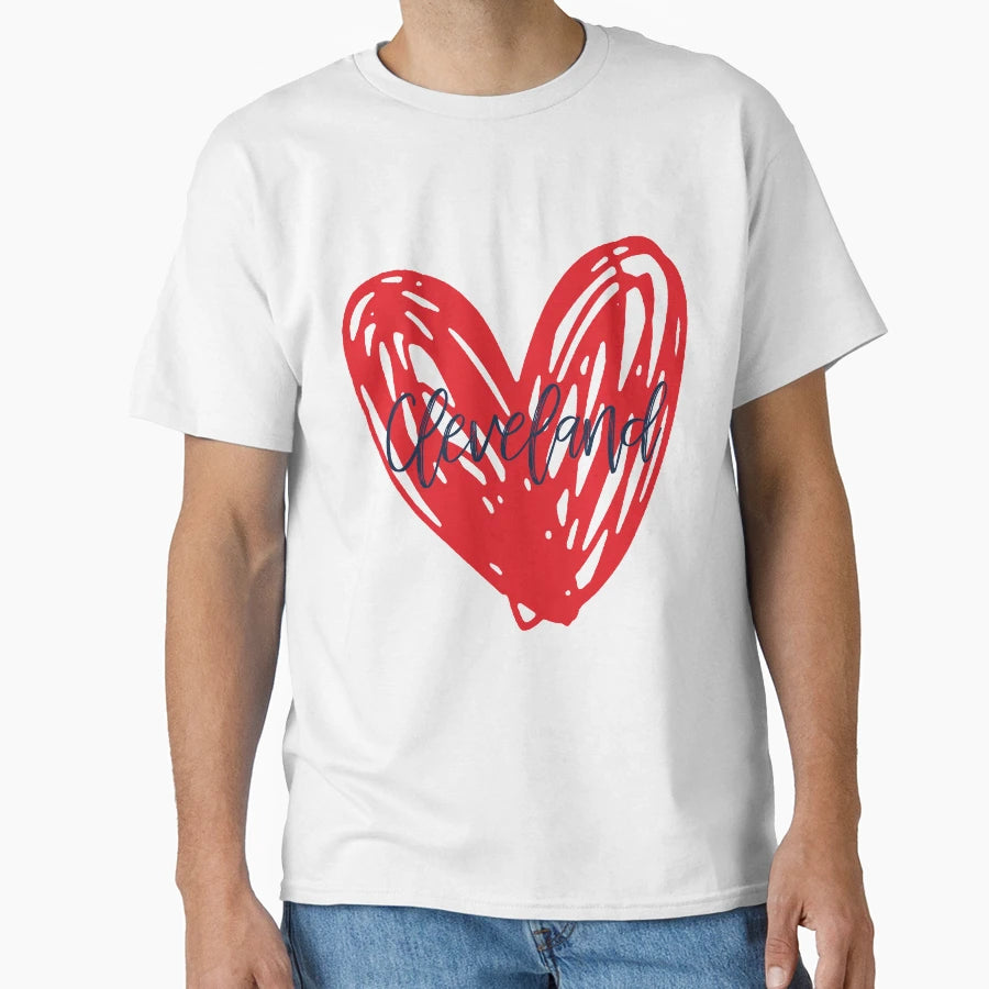 Cleveland Heart 3 T-Shirt - Trendy Graphic Men Women - T-Shirt, Sweatshirt, Hoodie
