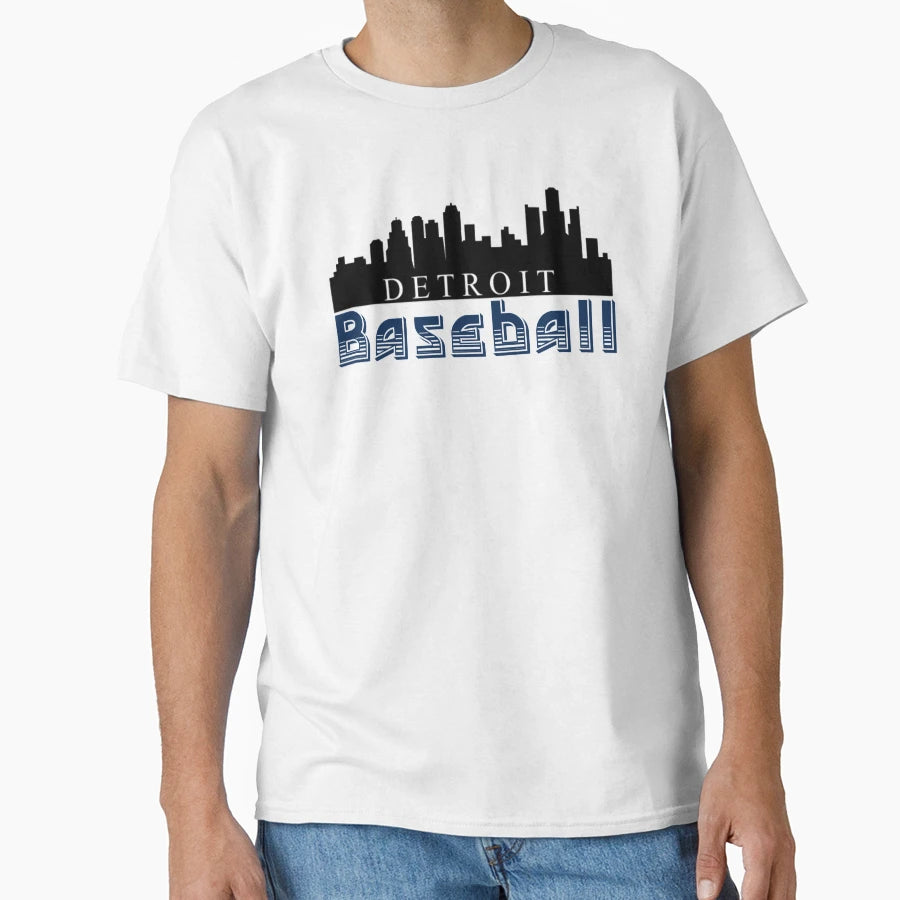 Detroit City Skyscraper Skylines T-Shirt - Trendy Graphic for Adults - T-Shirt, Sweatshirt, Hoodie