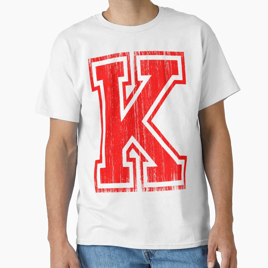 Big Red Letter K T-Shirt - Novelty Apparel for Adults - T-Shirt, Sweatshirt, Hoodie