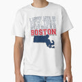Boston Fan I Might Live New York But T-Shirt - Custom Art Print for Adults - T-Shirt, Sweatshirt, Hoodie
