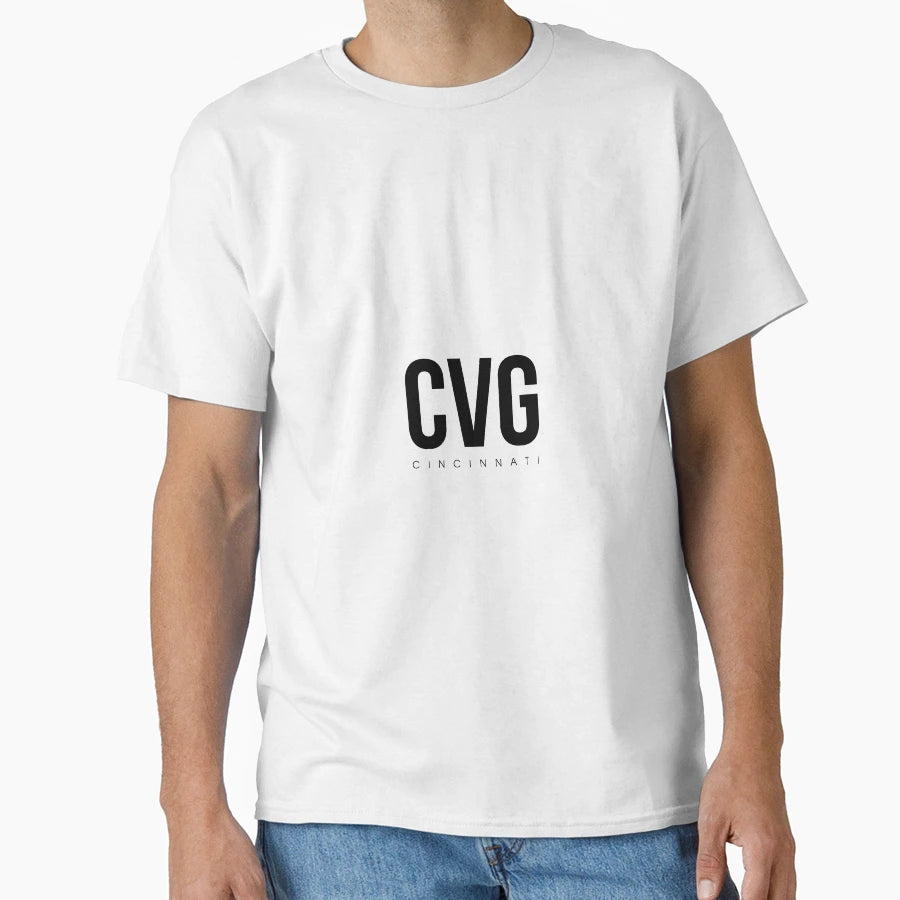 Cvg Cincinnati Airport Code T-Shirt - Casual Everyday Wear Unisex - T-Shirt, Sweatshirt, Hoodie