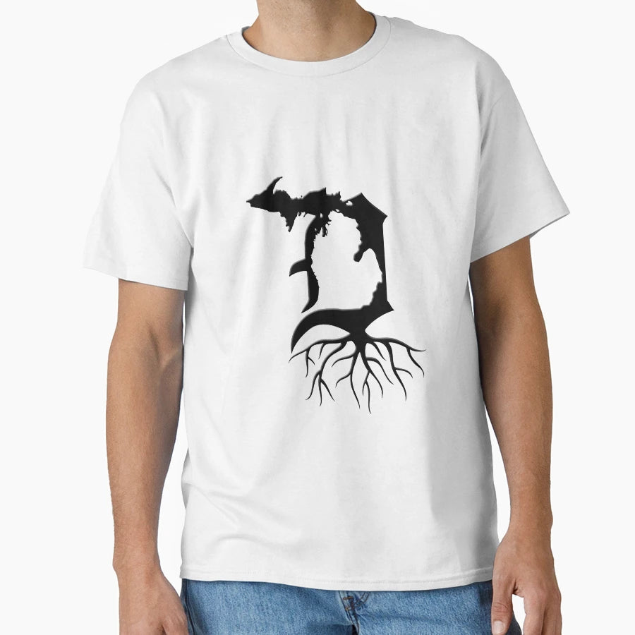 Michigan Detroit Roots T-Shirt - Fun Novelty Design for Adults - T-Shirt, Sweatshirt, Hoodie