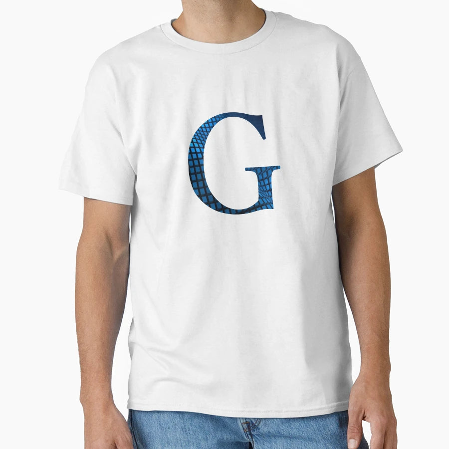 Alphabet Letter G Deep Blue T-Shirt - Minimalist Print for Adults - T-Shirt, Sweatshirt, Hoodie