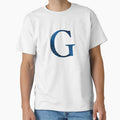 Alphabet Letter G Deep Blue T-Shirt - Minimalist Print for Adults - T-Shirt, Sweatshirt, Hoodie