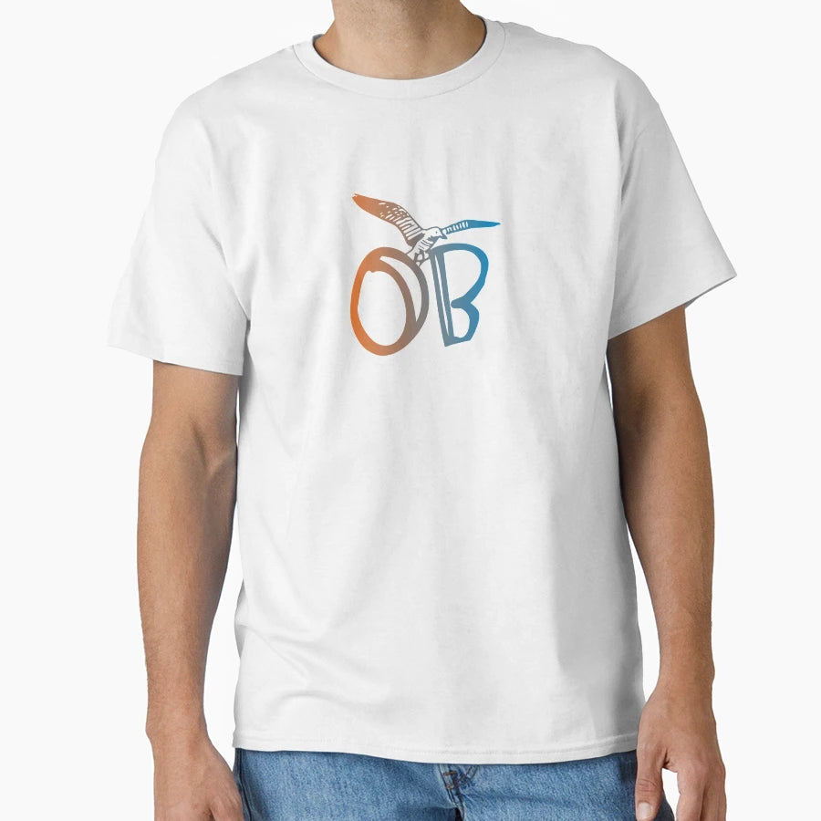 Ob Ocean Beach Seagull Orange Blue T-Shirt - Aesthetic Graphic Men Women - T-Shirt, Sweatshirt, Hoodie