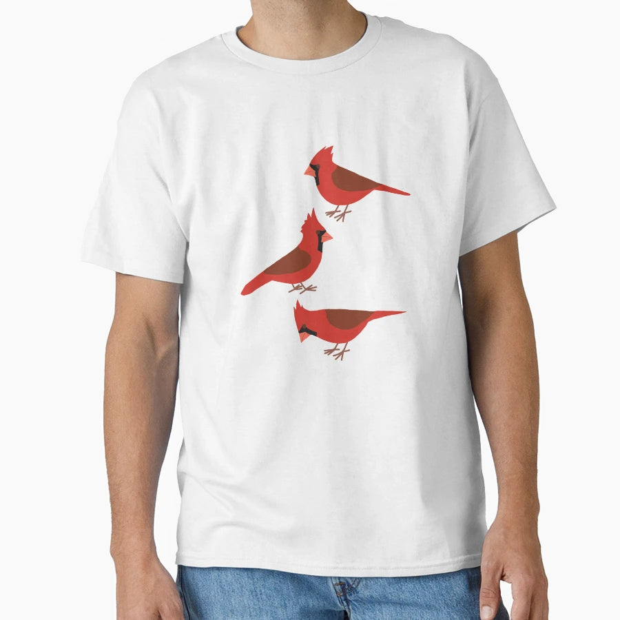 Funny Birds Northern Cardinal T-Shirt - Aesthetic Graphic for Adults - T-Shirt, Sweatshirt, Hoodie