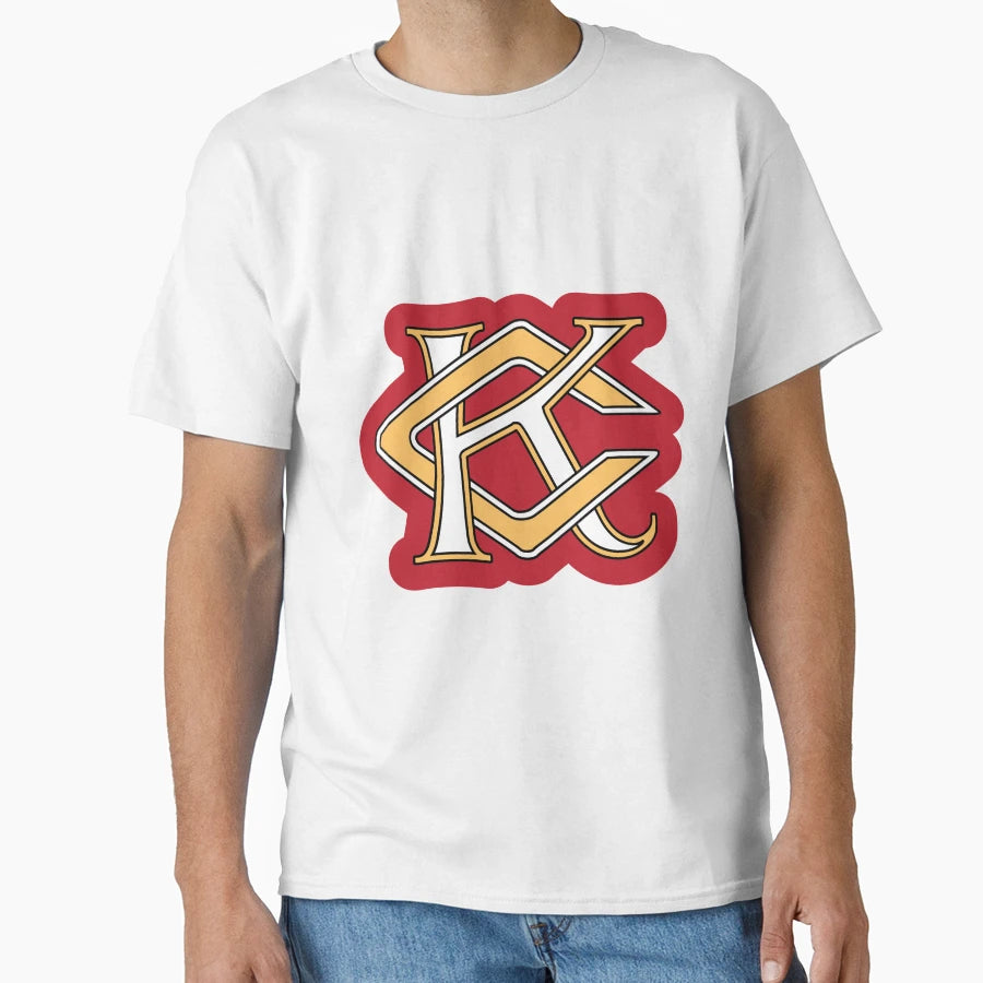 Kansas City Monogram Red And Gold T-Shirt - Novelty Apparel for Adults - T-Shirt, Sweatshirt, Hoodie