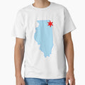 Chicago Illinois T-Shirt - Unique Graphic for Adults - T-Shirt, Sweatshirt, Hoodie