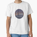Chicago Skyline Sunset T-Shirt - Custom Art Print Men Women - T-Shirt, Sweatshirt, Hoodie