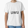 Uwu Face Text Emoticon Emoji T-Shirt - Custom Art Print for Adults - T-Shirt, Sweatshirt, Hoodie