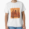 San Francisco Skyline Minimal T-Shirt - Aesthetic Graphic Men Women - T-Shirt, Sweatshirt, Hoodie