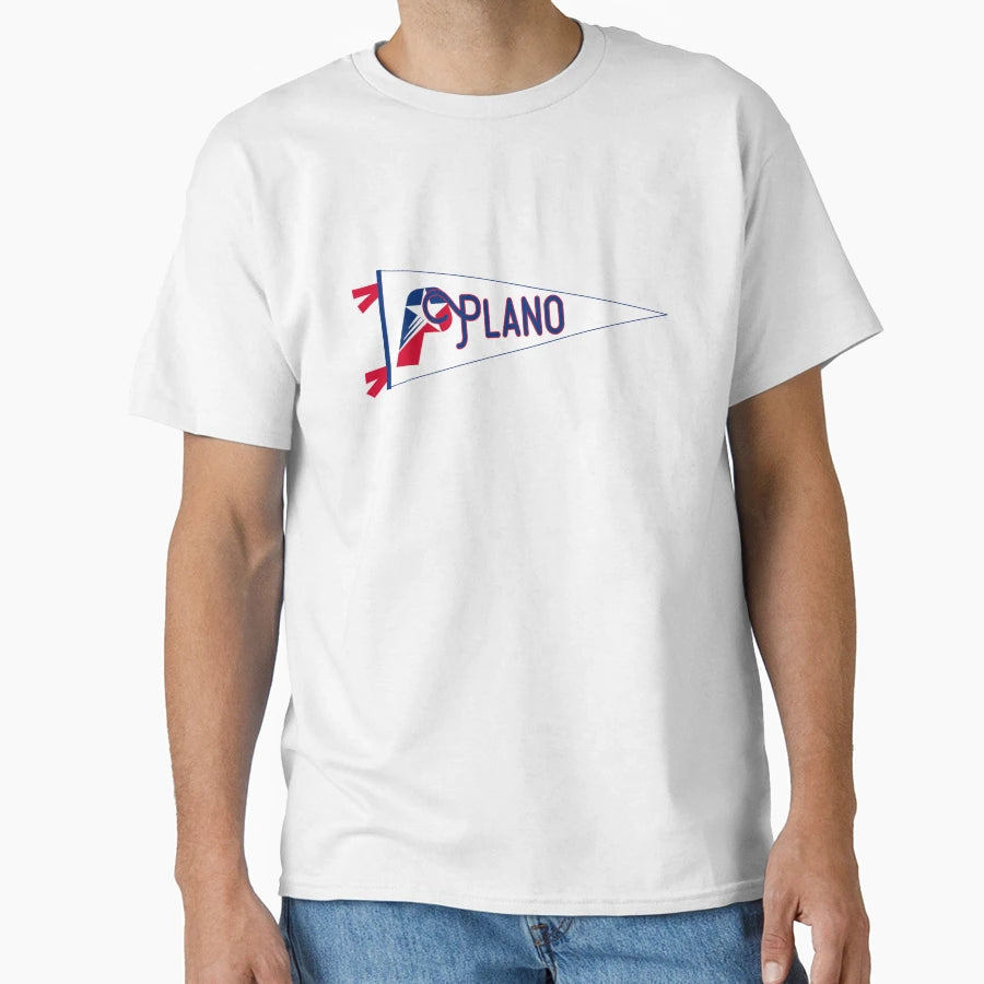 Plano Flag Pennant T-Shirt - Trendy Graphic Men Women - T-Shirt, Sweatshirt, Hoodie