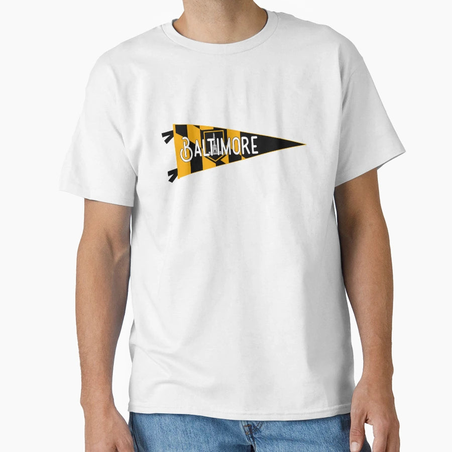Baltimore Flag Pennant T-Shirt - Unique Graphic Men Women - T-Shirt, Sweatshirt, Hoodie