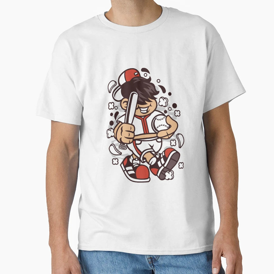 Best Baseball Player Cartoon Character T-Shirt - Trendy Graphic for Adults - T-Shirt, Sweatshirt, Hoodie