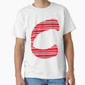 Monogram Letter Red Stripe T-Shirt - Custom Art Print for Adults - T-Shirt, Sweatshirt, Hoodie