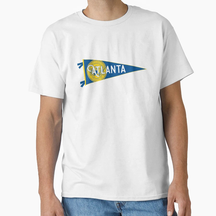 Atlanta Flag Pennant T-Shirt - Casual Everyday Wear Unisex - T-Shirt, Sweatshirt, Hoodie