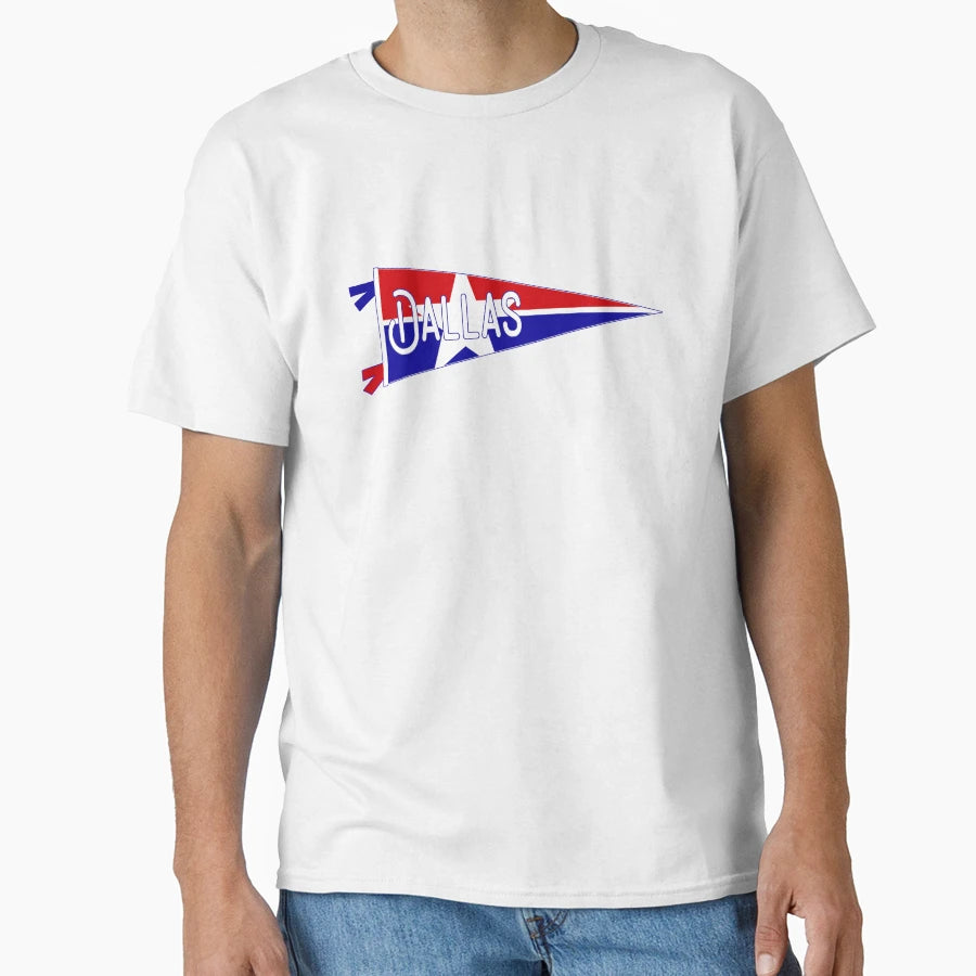 Dallas Flag Pennant T-Shirt - Fun Novelty Design for Adults - T-Shirt, Sweatshirt, Hoodie