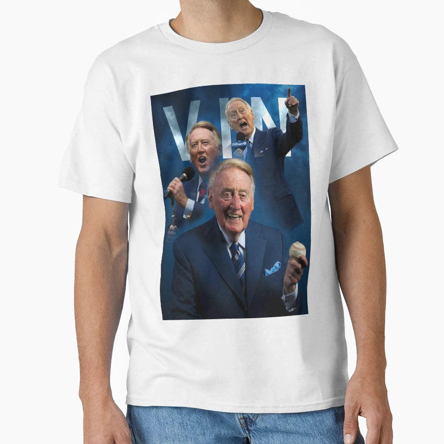 Vin Scully T-Shirt - Fun Novelty Design Unisex - T-Shirt, Sweatshirt, Hoodie