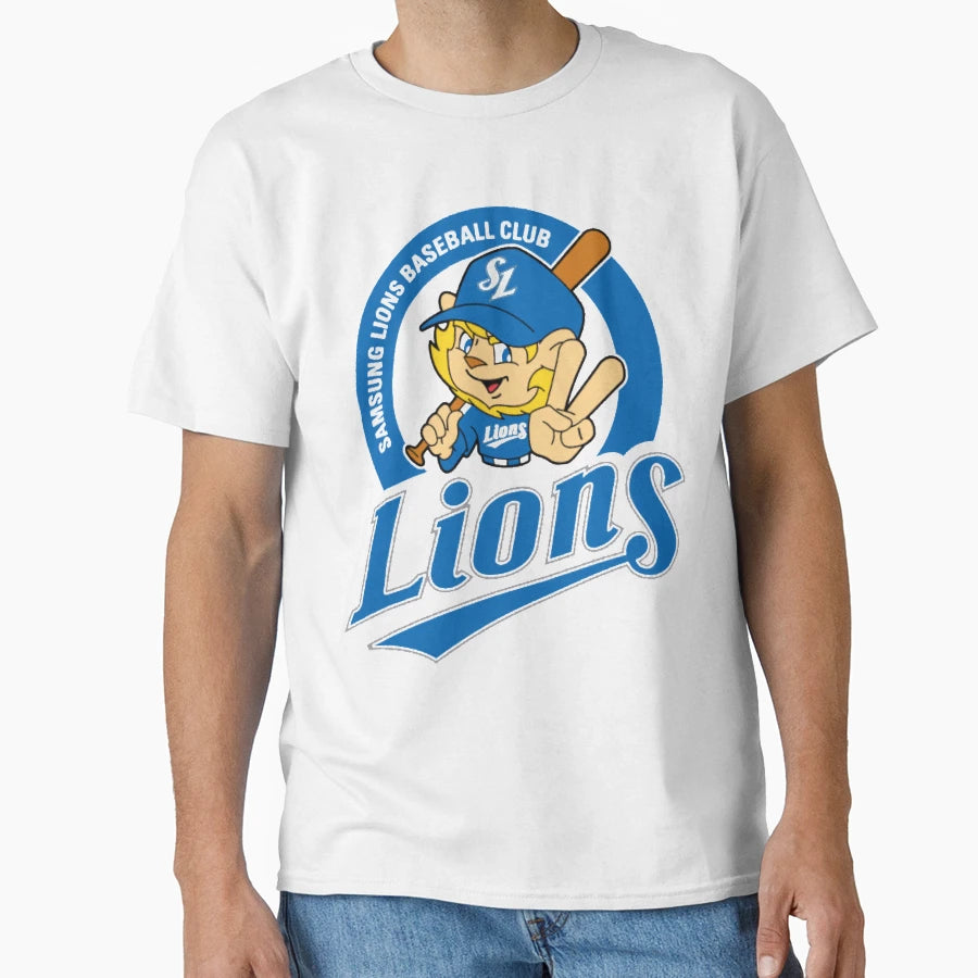 Baseball Kbo Daegu Samsung Lions T-Shirt - Trendy Graphic Men Women - T-Shirt, Sweatshirt, Hoodie