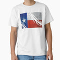 Texas Baseball Flag T-Shirt - Custom Art Print Unisex - T-Shirt, Sweatshirt, Hoodie