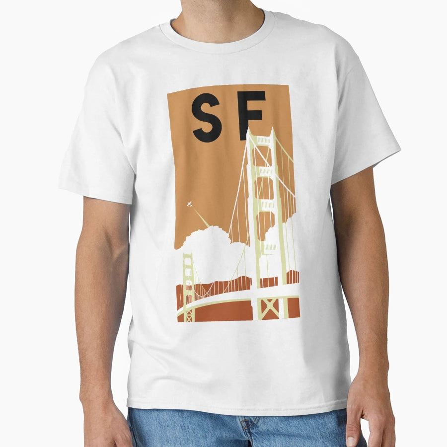 San Francisco California Minimalist T-Shirt - Custom Art Print Men Women - T-Shirt, Sweatshirt, Hoodie