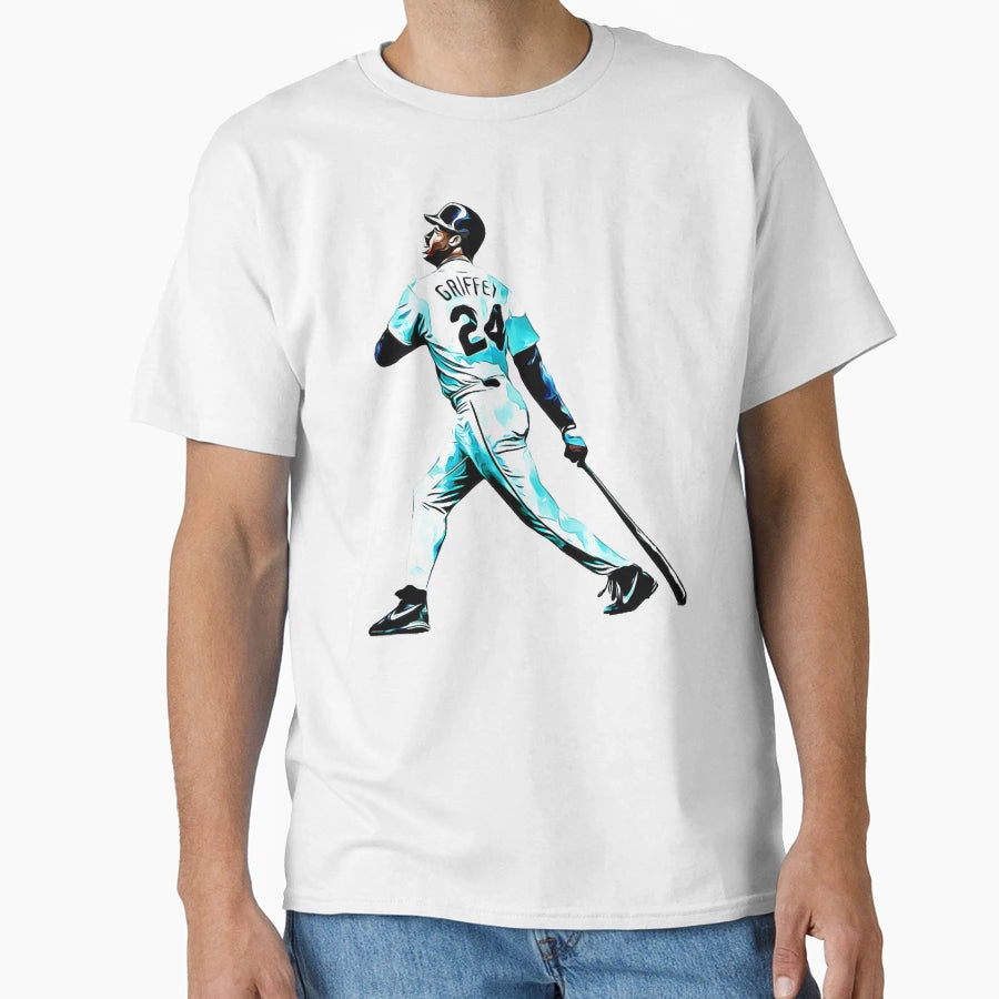 Ken Grifey Jr 24 T-Shirt - Minimalist Print Men Women - T-Shirt, Sweatshirt, Hoodie
