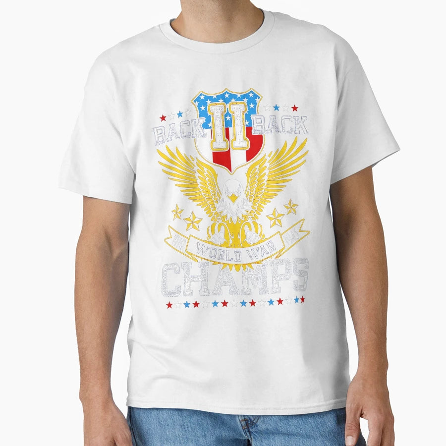 Mens Patriotic Back Ii Back World T-Shirt - Casual Everyday Wear Men Women - T-Shirt, Sweatshirt, Hoodie