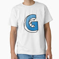 Letter G Blue T-Shirt - Custom Art Print for Adults - T-Shirt, Sweatshirt, Hoodie