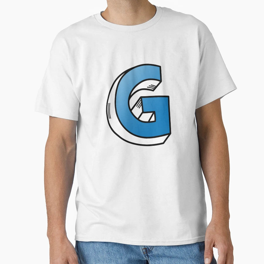 Letter G Blue T-Shirt - Custom Art Print for Adults - T-Shirt, Sweatshirt, Hoodie