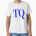 Letters T Q Blue T-Shirt - Graphic Print for Adults - T-Shirt, Sweatshirt, Hoodie